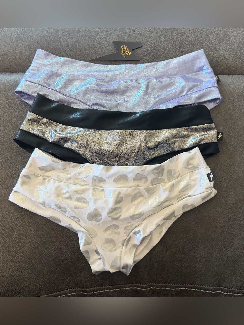 Cleo the Hurricane Low Waist Metallic Foil Cheeky Bottom - Size Small